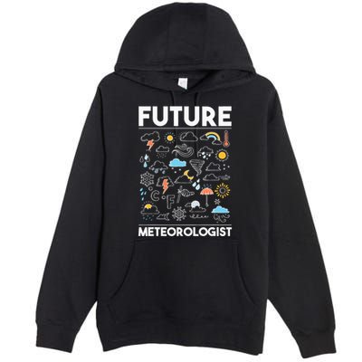 Future Meteorologist Weather Forecast Clouds Premium Pullover Hoodie
