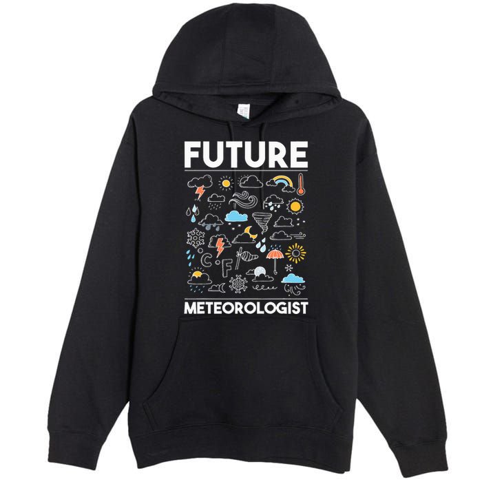 Future Meteorologist Weather Forecast Clouds Premium Pullover Hoodie