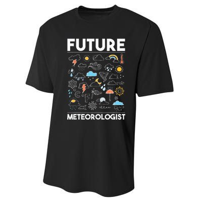 Future Meteorologist Weather Forecast Clouds Performance Sprint T-Shirt