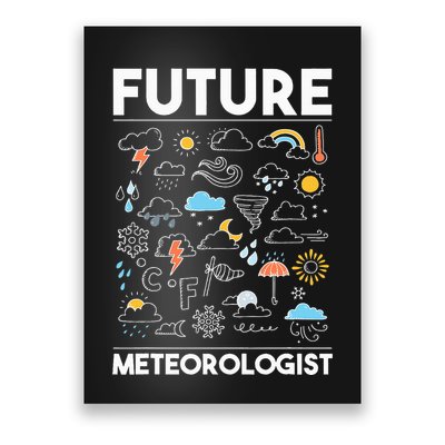 Future Meteorologist Weather Forecast Clouds Poster