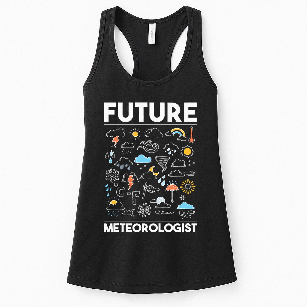 Future Meteorologist Weather Forecast Clouds Womens Tank Top