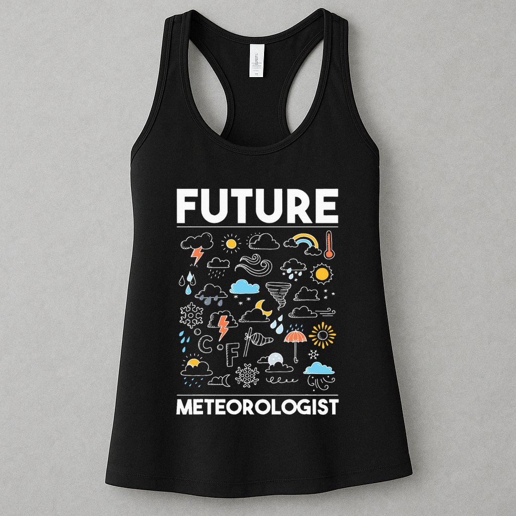 Future Meteorologist Weather Forecast Clouds Womens Tank Top