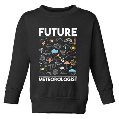 Future Meteorologist Weather Forecast Clouds Toddler Sweatshirt