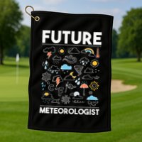 Future Meteorologist Weather Forecast Clouds Golf Towel