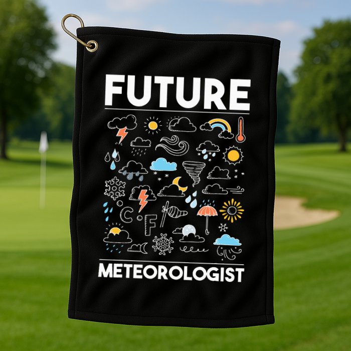 Future Meteorologist Weather Forecast Clouds Golf Towel