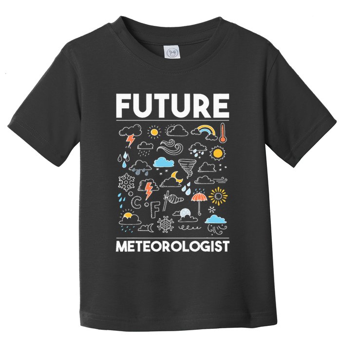 Future Meteorologist Weather Forecast Clouds Toddler T-Shirt