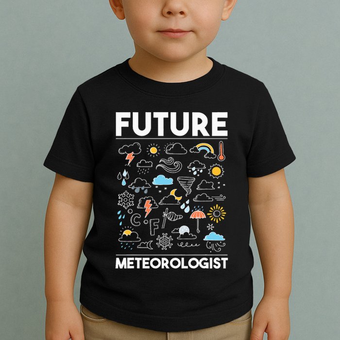 Future Meteorologist Weather Forecast Clouds Toddler T-Shirt