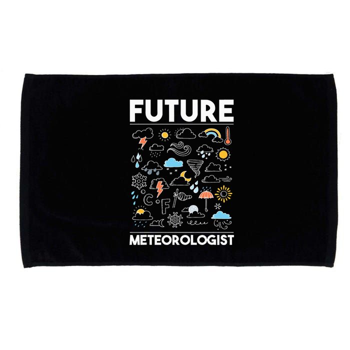 Future Meteorologist Weather Forecast Clouds Microfiber Hand Towel