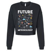 Future Meteorologist Weather Forecast Clouds Cropped Pullover Crew