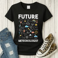 Future Meteorologist Weather Forecast Clouds Womens T-Shirt