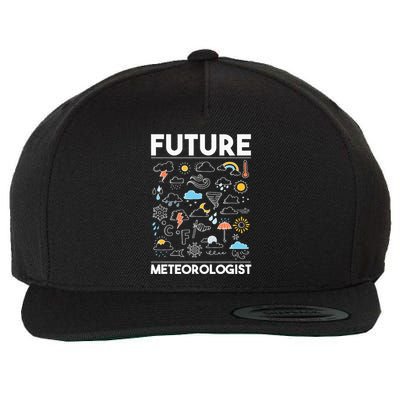 Future Meteorologist Weather Forecast Clouds Wool Snapback Cap
