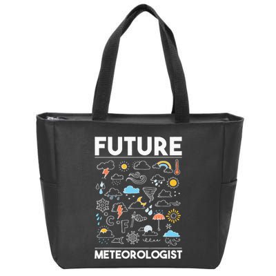 Future Meteorologist Weather Forecast Clouds Zip Tote Bag