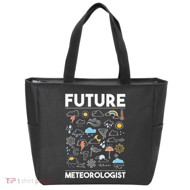 Future Meteorologist Weather Forecast Clouds Zip Tote Bag