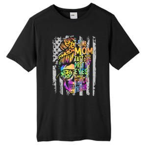 Fgiftbomb Mom With Tattoos Pretty Eyes And Thick Thighs Skull Cool Gift Tall Fusion ChromaSoft Performance T-Shirt