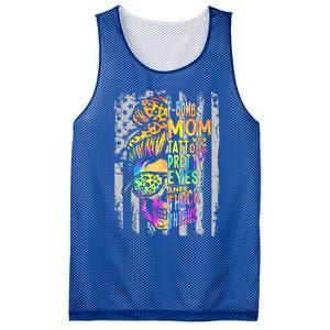 Fgiftbomb Mom With Tattoos Pretty Eyes And Thick Thighs Skull Cool Gift Mesh Reversible Basketball Jersey Tank