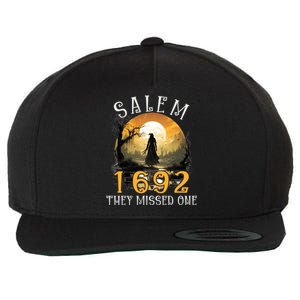 Full Moon Witch Salem 1692 They Missed One Cool Gift Wool Snapback Cap