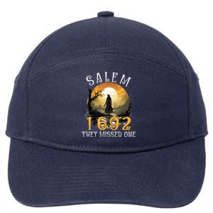 Full Moon Witch Salem 1692 They Missed One Cool Gift 7-Panel Snapback Hat