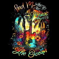Find Me Where The Music Meets The Ocean Fun Gifts 16 in Basic Backpack