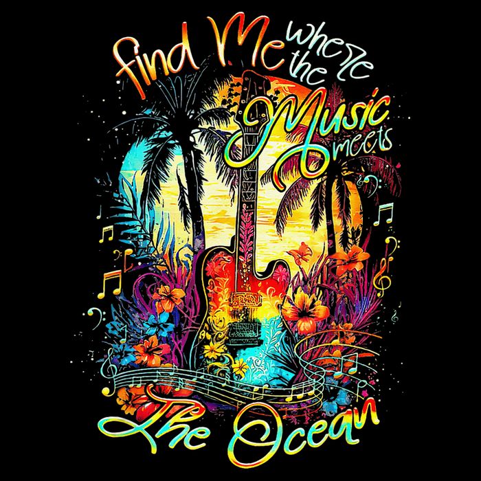 Find Me Where The Music Meets The Ocean Fun Gifts 16 in Basic Backpack
