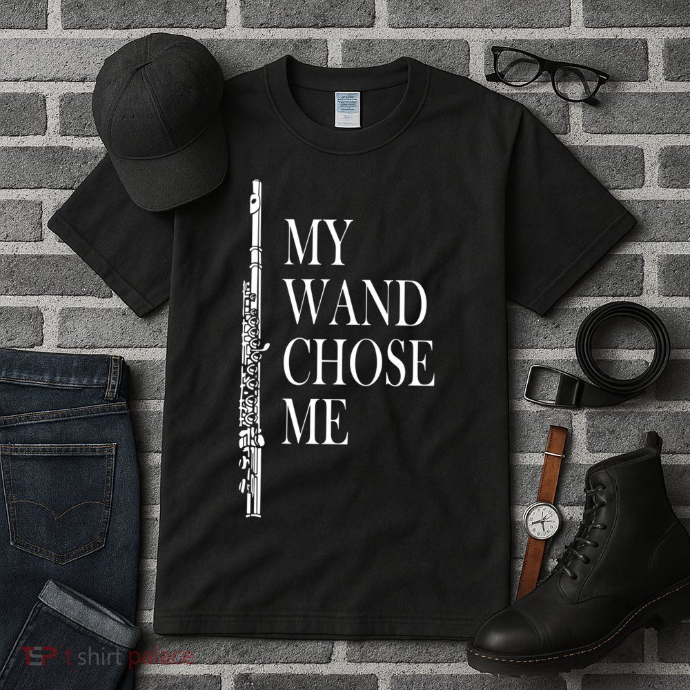 Flute My Wand Chose Me Funny Marching Band Apparel Tall T-Shirt