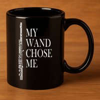 Flute My Wand Chose Me Funny Marching Band Apparel 11oz C Handle Ceramic Mug