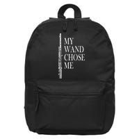 Flute My Wand Chose Me Funny Marching Band Apparel 16 in Basic Backpack