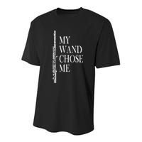 Flute My Wand Chose Me Funny Marching Band Apparel Youth Performance Sprint T-Shirt