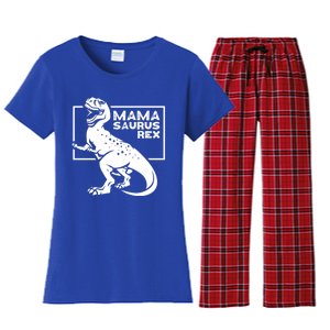 Funny Mom Wife Grandma Birthday Mamasaurus Rex Great Gift Women's Flannel Pajama Set