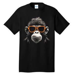 Funny Monkey With Sunglasses Cool Graffiti Urban Art Street Tall T-Shirt