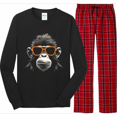 Funny Monkey With Sunglasses Cool Graffiti Urban Art Street Long Sleeve Pajama Set