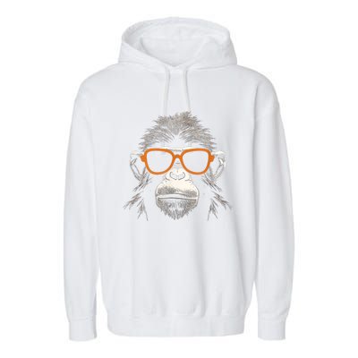 Funny Monkey With Sunglasses Cool Graffiti Urban Art Street Garment-Dyed Fleece Hoodie