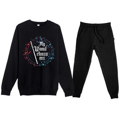 Funny My Wand Chose Me Flute Player Gift Flute Premium Crewneck Sweatsuit Set