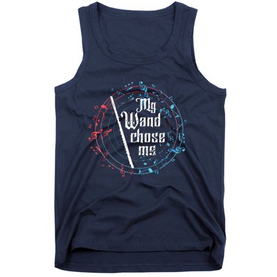 Funny My Wand Chose Me Flute Player Gift Flute Tank Top