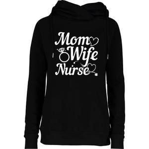 Funny Mom Wife Nurse Mother's Day Gift Womens Funnel Neck Pullover Hood