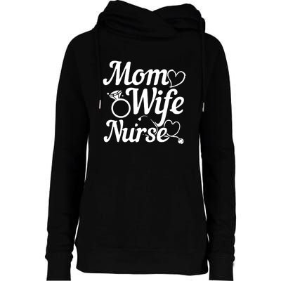 Funny Mom Wife Nurse Mother's Day Gift Womens Funnel Neck Pullover Hood