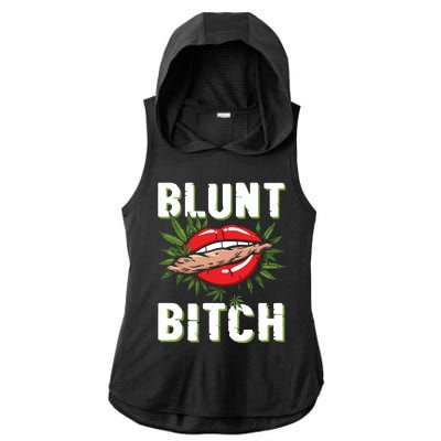 Funny Marijuana Weed 420 Weed Sexy Lips Cannabis Marijuana Ladies PosiCharge Tri-Blend Wicking Draft Hoodie Tank