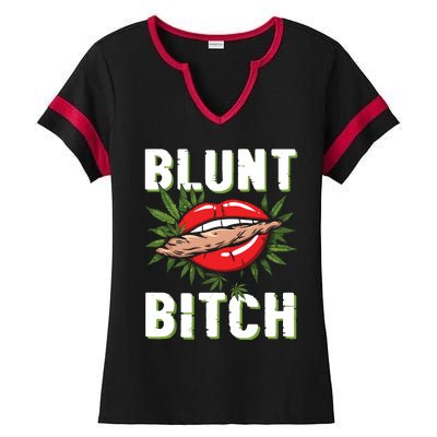 Funny Marijuana Weed 420 Weed Sexy Lips Cannabis Marijuana Ladies Halftime Notch Neck Tee