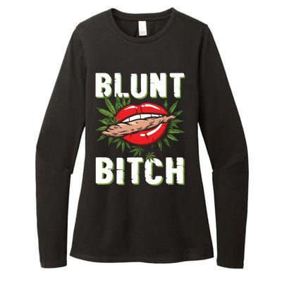 Funny Marijuana Weed 420 Weed Sexy Lips Cannabis Marijuana Womens CVC Long Sleeve Shirt