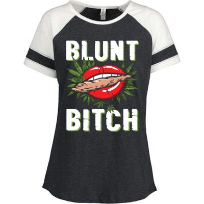 Funny Marijuana Weed 420 Weed Sexy Lips Cannabis Marijuana Enza Ladies Jersey Colorblock Tee