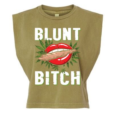 Funny Marijuana Weed 420 Weed Sexy Lips Cannabis Marijuana Garment-Dyed Women's Muscle Tee