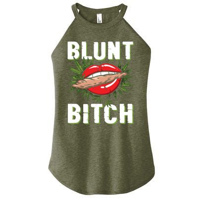 Funny Marijuana Weed 420 Weed Sexy Lips Cannabis Marijuana Women's Perfect Tri Rocker Tank