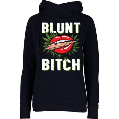 Funny Marijuana Weed 420 Weed Sexy Lips Cannabis Marijuana Womens Funnel Neck Pullover Hood