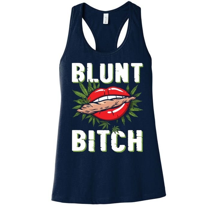 Funny Marijuana Weed 420 Weed Sexy Lips Cannabis Marijuana Women's Racerback Tank