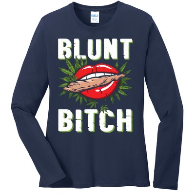 Funny Marijuana Weed 420 Weed Sexy Lips Cannabis Marijuana Ladies Long Sleeve Shirt