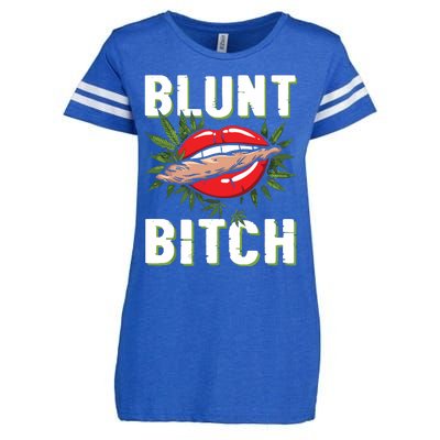 Funny Marijuana Weed 420 Weed Sexy Lips Cannabis Marijuana Enza Ladies Jersey Football T-Shirt