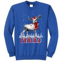 Friend Moose Wear Santa Hat Matching Family Gift Sweatshirt