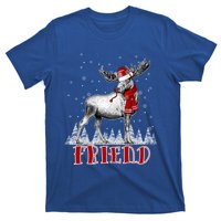 Friend Moose Wear Santa Hat Matching Family Gift T-Shirt