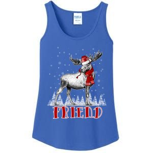 Friend Moose Wear Santa Hat Matching Family Gift Ladies Essential Tank