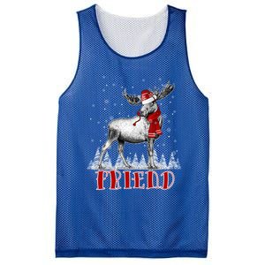 Friend Moose Wear Santa Hat Matching Family Gift Mesh Reversible Basketball Jersey Tank