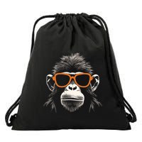Funny Monkey With Sunglasses Cool Graffiti Urban Art Street Drawstring Bag